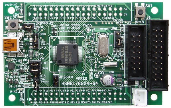 株式会社北斗電子製 ルネサス エレクトロニクス RL78/G24(64ピン