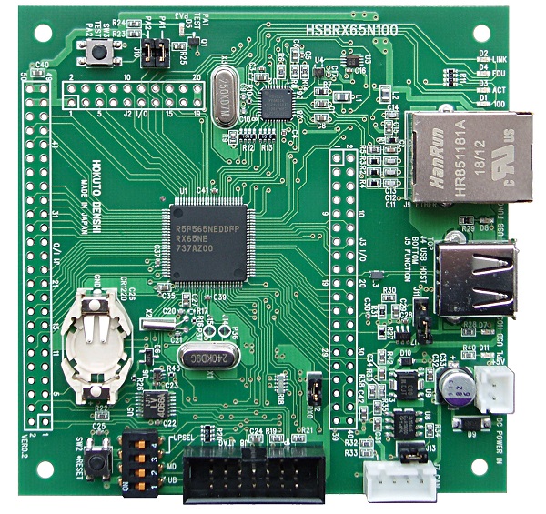 RX65N(100ピン)マイコン搭載ボード HSBRX65N100A | 北斗電子